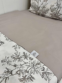 Elorenest Bicolor taş gri dallı çift kişilik nevresim takımı