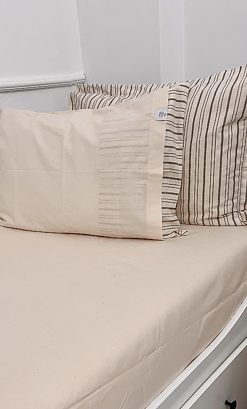 Elorenest Krem Rengi Natural Çarşaf Seti