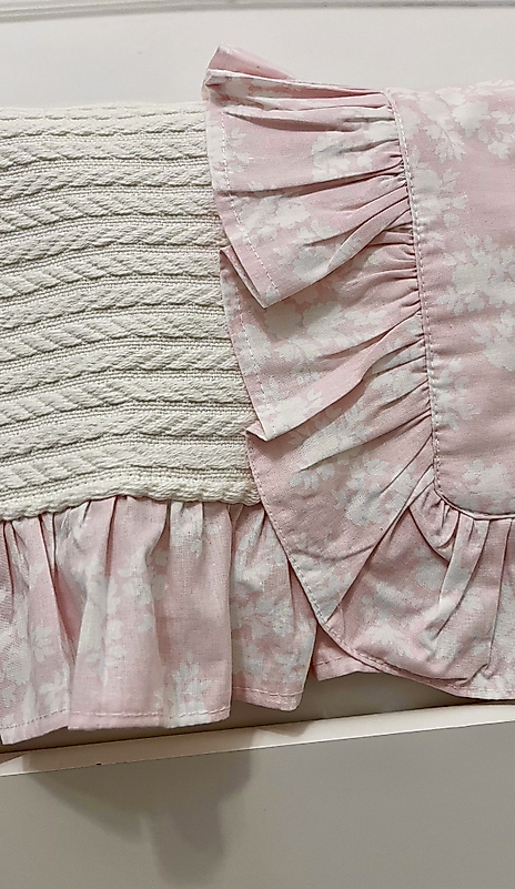 Elorenest Pembe Fırfırlı Çift Kişilik Pike Seti