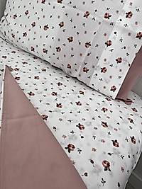 Elorenest Bicolor Pembe Çıtı Pıtı Çift Kişilik Nevresim Takımı
